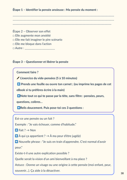 E-book interactif – Soulager ton anxiété pas à pas